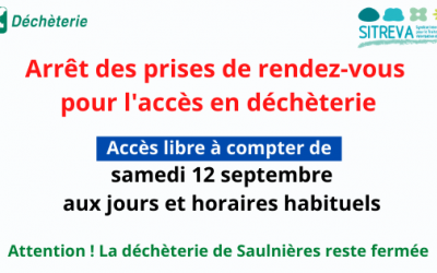 RÉOUVERTURE DECHÈTERIE D'OUARVILLE